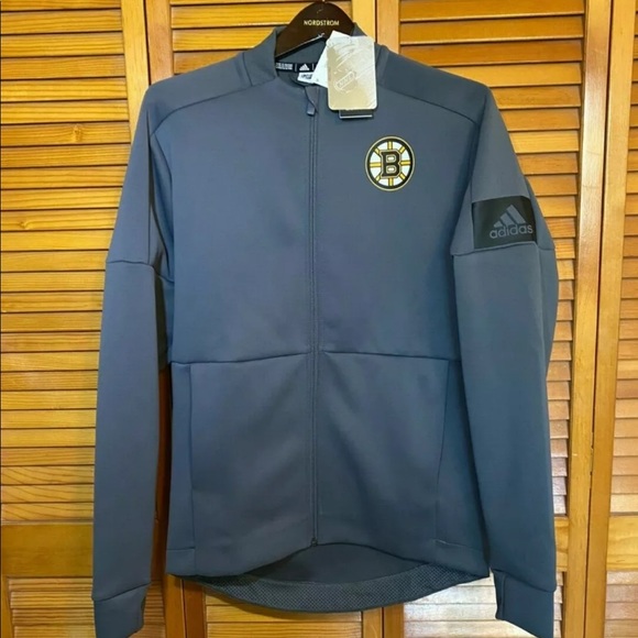 🆕 Adidas Game Mode Bomber Jacket Boston Bruins - Picture 4 of 6